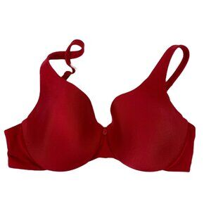 Maidenform One Fab Fit Everyday Demi Underwire Bra in Cherry Red - Size 34C